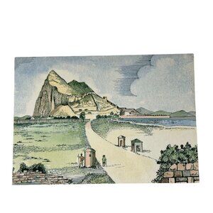 Vintage Postcard Road to Gibraltar Spain Illustrated u